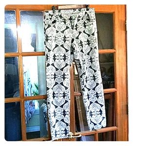 Damask soft denim pants